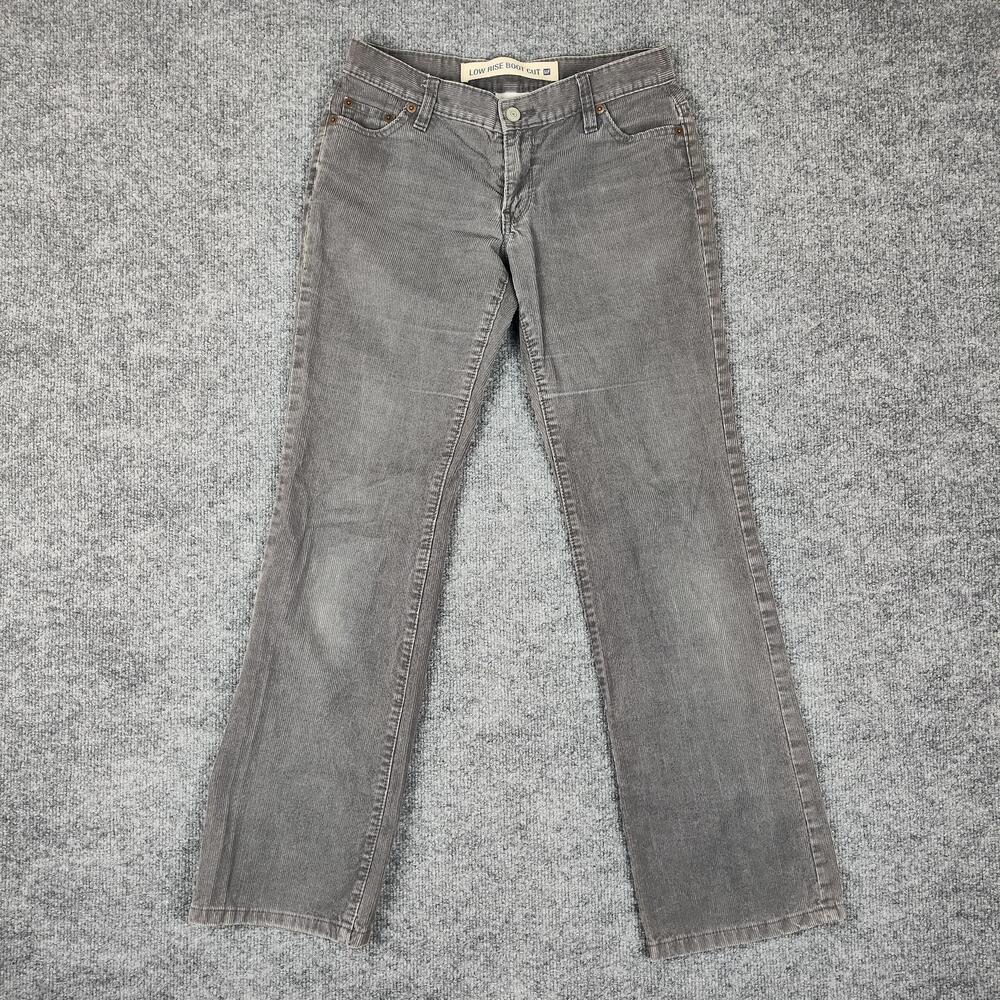 Gap Pants Juniors 1 Gray Low Rise Boot Cut Corduroy Slim Fit Casual Fall